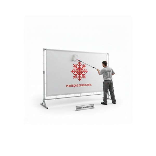 Envernização de lona (além do valor da impressão)